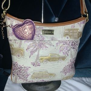 Brahmin Jody and Heart in Natural/Plum